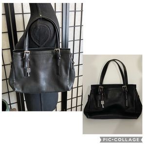 Fossil Vintage Fossil 75082 Black Leather Small Purse Handbag Women